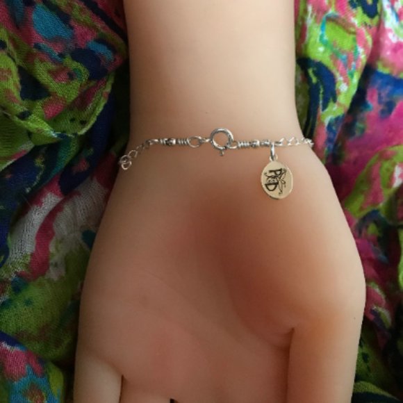 Green Aventurine Sterling Silver Bracelet- Genuine Green Aventurine Bracelet - Picture 5 of 5